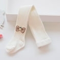 thumbnail image 1 of Tawop Girls Tights Bow Footed Tights Pants Thin Soft Opaque Thermal Tights White, 1 of 3