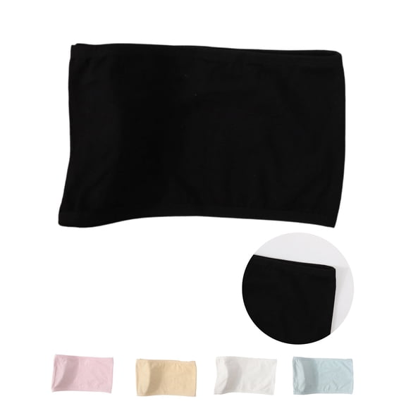 Tawop Girls Training Bras Bandeau Tube Top Bra Solid Color Strapless Comfortable Developmental Cotton Bras