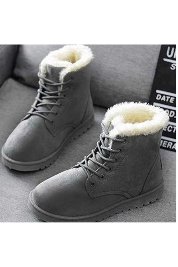 Green Boots, Fashion Casual Flat Comfort Sneakers Female Lace-Up Solid Color Cotton Shoes Winter Warm Snow Boots Hunter Boots Women Kids Snow Boots