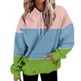 thumbnail image 1 of Tawop Hoodie Tops for Women Sweatshirts for Women Long Sleeve Pockets Graphic Drop Shoulder Pink 2XL, 1 of 5