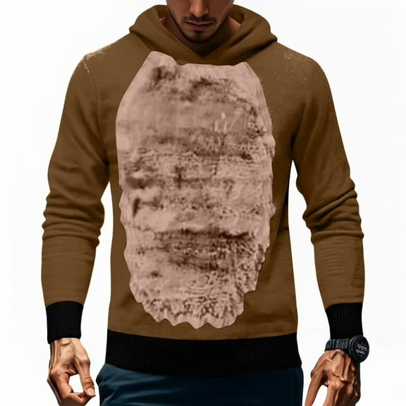 Tawop Hoodies for Men Christmas Fleece Velvet Sweatshirt