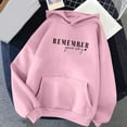 thumbnail image 1 of Tawop Hoodies for Women Tops for Women Sweatshirts for Women Long Sleeve Pockets Graphic Solid Pink 2XL, 1 of 4
