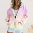 thumbnail image 1 of Tawop Hoodies for Women Women Tops Sweatshirts for Women Long Sleeve Graphic Coats Zip Casual Multicolor M, 1 of 5