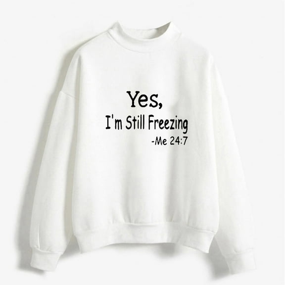 Tawop Hoodless Sweatshirt for Women Womens Tops Sweatshirt Long Sleeve Graphic Solid Letter White 2XL