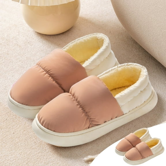 Tawop House Shoes for Women Closed Back Warm Slip On Slippers Indoor&Outdoor Fall Winter