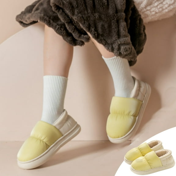 Tawop House Shoes for Women Closed Back Warm Slip On Slippers Indoor&Outdoor Fall Winter