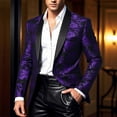 thumbnail image 1 of Tawop Jacket Men Blazers Casual Trendy Solid Mens Gift,Purple,M, 1 of 9