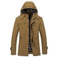 thumbnail image 1 of Tawop Jacket Men Detachable Military Cargo Long Sleeve Zip with Hood Pockets Casual Solid Plus Winter Jackets for Men,Coffee,5XL, 1 of 2