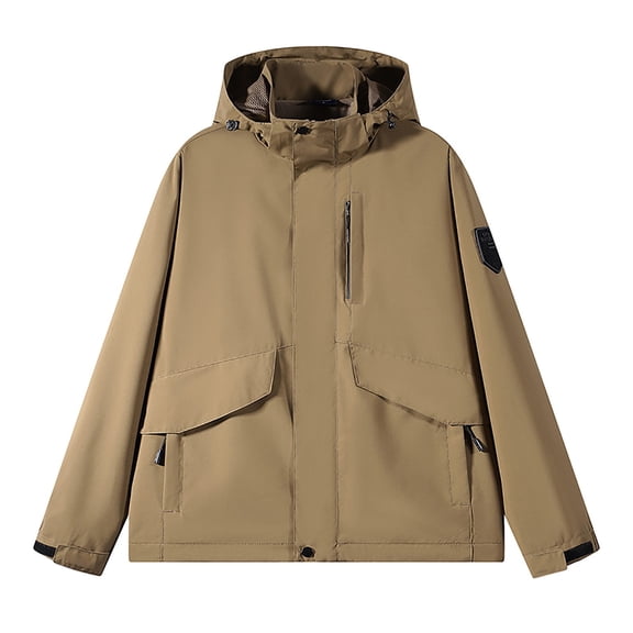 Tawop Jacket Men Sweatshirt Long Sleeve Zip with Hood Casual Trendy Mens Clothes Oversize,Yellow,4XL