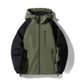 thumbnail image 1 of Tawop Jackets for Men Long Sleeve Zip with Hood Loose Casual Mens Gift,Army Green,M, 1 of 9