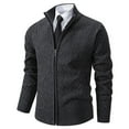 thumbnail image 1 of Tawop Jackets for Men Stand Collar Casual Knit Sweaters Winter Mens Fall Jackets,Dark Gray,2XL, 1 of 8