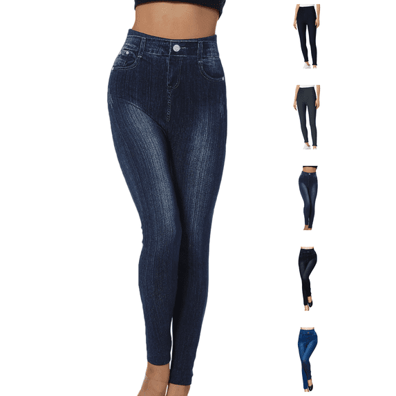 Tawop Jeggings for Women High Rise Jeggings Strechy Jeans Style Pants Tight Slim Fit Women's Jeggings On Sale Womens Pants