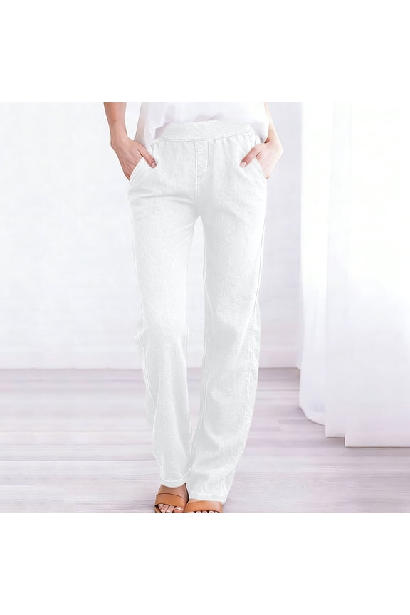 Jeggings for Women Solid Color Elastic Denim Double Pocket Leggings Fitness and Casual Leggings Cropped Pants for Women