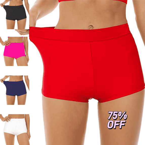 Tawop Swim Shorts for Women Ladies Swim Shorts Bikini Swim Pants Shorts Bottom Swimsuit Swimwear Bathing Suit Womens Shorts Red Xl