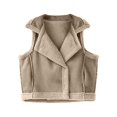 thumbnail image 1 of Tawop Ladies Vests Suede Vest Sleeveless Gray Vest XL, 1 of 3