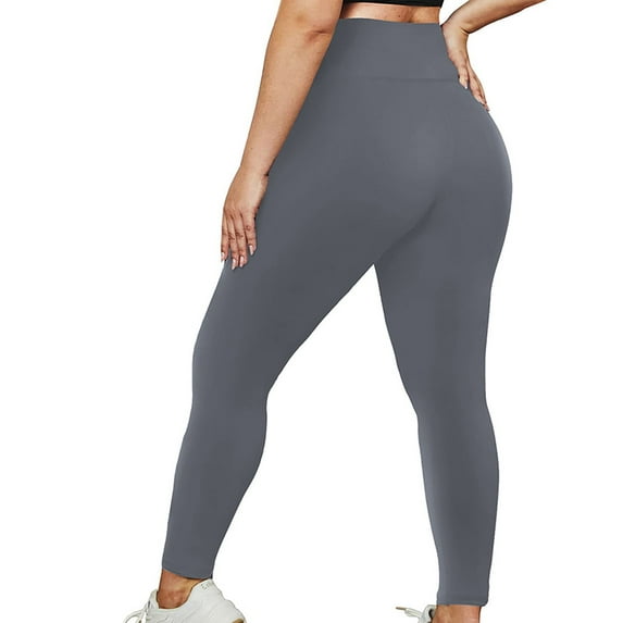 Tawop Leggings for Women Plus Size Yoga Leggings Yoga Leggings Quickly Dry Comfort Elastic Waisted Solid Fitness Pilates 5XL