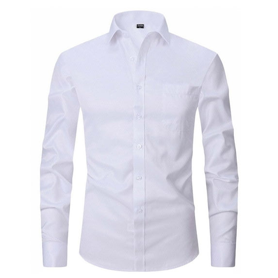 Tawop Long Sleeve Shirts for Men Business Shirts Button-Up Shirts ,Size M