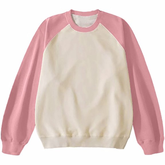 Tawop Long Sleeve Shirts for Men Crew Neck Pullover Pink S