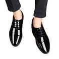thumbnail image 1 of Tawop Men Dress Shoes Casual Dress Shoes Business Lace Up Wedding Shoes Oxfords Black Size:5.5, 1 of 9