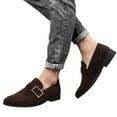 thumbnail image 1 of Tawop Men Dress Shoes Casual Suede Slip On Loafers Drive Shoes Brown Size:8.5, 1 of 5