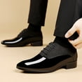 thumbnail image 1 of Tawop Men Dress Shoes Faux Leather Casual Dress Shoes British Fashion Business Soft Sole Black Size:6.5, 1 of 5
