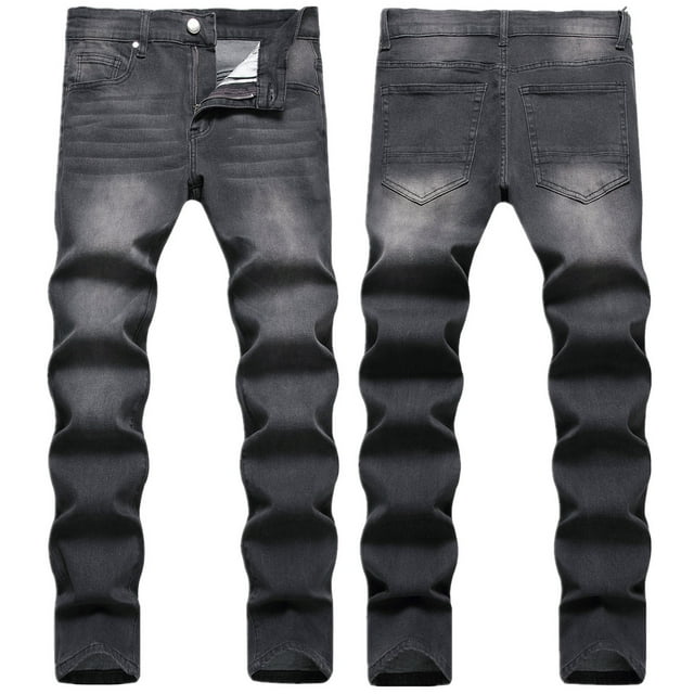 Tawop Men Pants Casual Jeans Straight Slim Trousers Elastic Xl(Us:10 ...