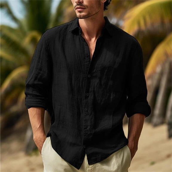 Tawop Men Shirts Casual Long Sleeve Shirts Button-Up Shirts ,Size XL