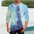 thumbnail image 1 of Tawop Men Shirts Crew Neck Long Sleeve Pullover Graphic Workout Casual Light Blue L, 1 of 5