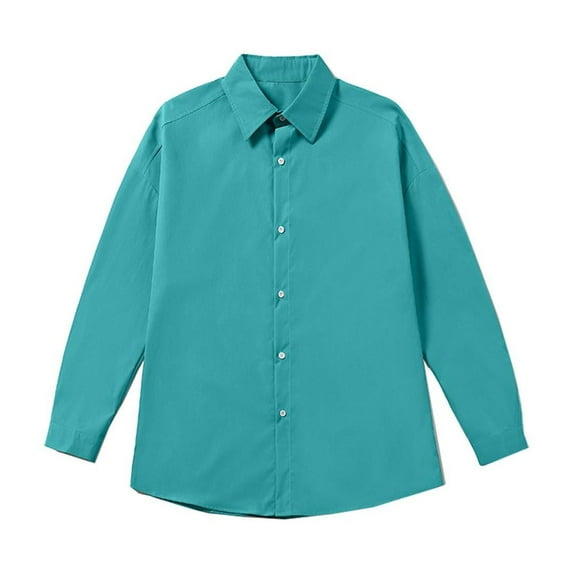 Tawop Men Shirts Work Long Sleeve Shirts Button-Up Shirts ,Size 3XL