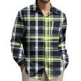 thumbnail image 1 of Tawop Mens Button Down Shirts Plaid Casual Men's Shirts Long Sleeve Shirts Printed Shirts Dress Shirts for Men ,Size L, 1 of 5