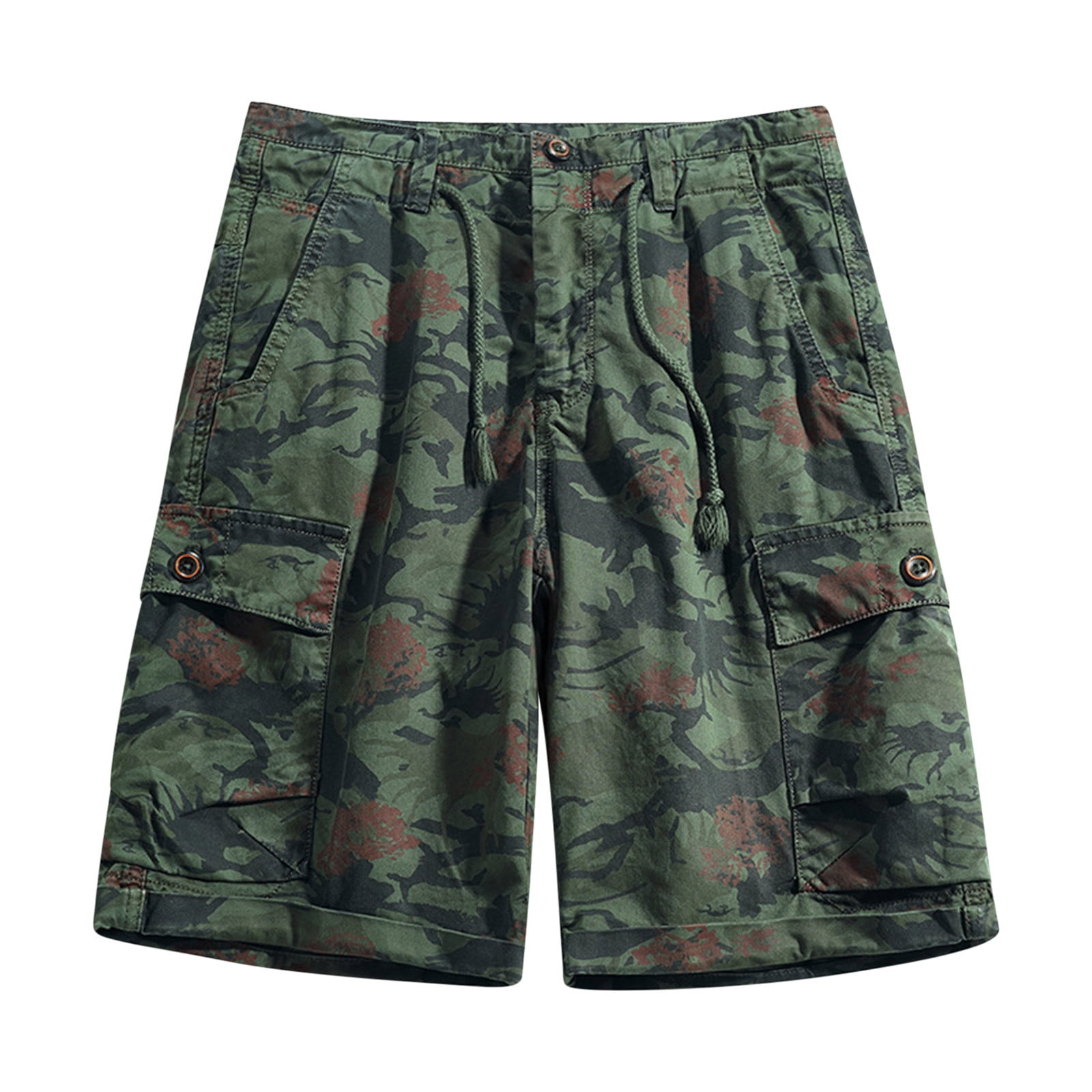 Tawop Mens Cargo Shorts Plus Size Shorts MultiPockets Relaxed Summer