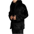 thumbnail image 1 of Tawop Mens Coats Faux Fur Pockets Winter Solid Mens Fall Jackets,Black,M, 1 of 8