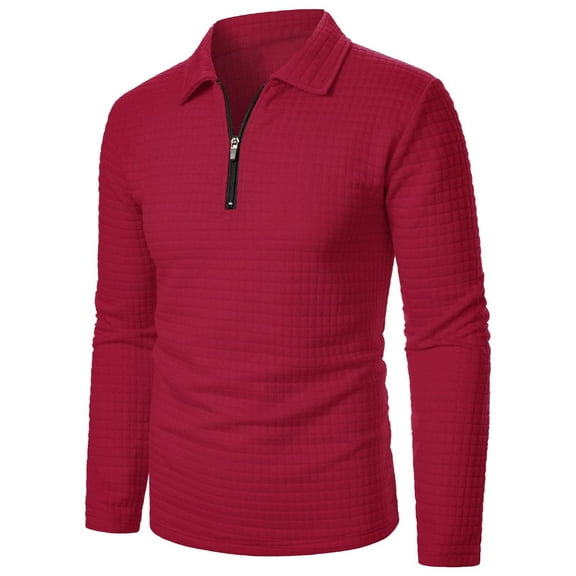 Tawop Mens Coats Stand Collar Long Sleeve Zip Hoodless Casual Winter Sports Fall Jackets for Men,Wine,M