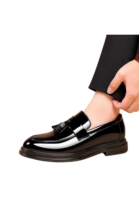 Mens Dress Shoes Casual Dress Shoes Business Soft Sole Wedding Shoes Black Size:5.5