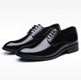 thumbnail image 1 of Tawop Mens Dress Shoes Faux Leather Business Lace Up Pointy Toe Oxfords Black Size:9.5, 1 of 5