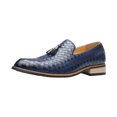 thumbnail image 1 of Tawop Mens Dress Shoes Faux Leather Casual Comfy Business Lace Up Pointy Toe Oxfords Blue Size:11, 1 of 4