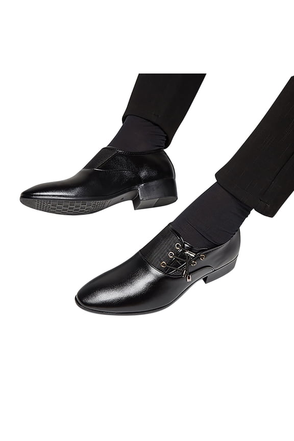 Mens Dress Shoes Old Man Loafer Slip On Outdoor Everyday Black Size:11