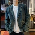 thumbnail image 1 of Tawop Mens Jackets Blazers Denim Casual Trendy Solid Mens Gift,Navy,M, 1 of 8