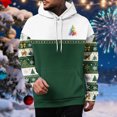 thumbnail image 1 of Tawop Mens Shirts Christmas Long Sleeve Pullover Pocket Drawstring Sports Graphic Sweatshirt, 1 of 5