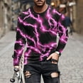 thumbnail image 1 of Tawop Mens Shirts Crew Neck Long Sleeve Pullover Graphic Pink XL, 1 of 5