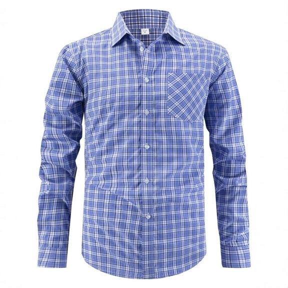 Tawop Mens Shirts Plaid Casual Long Sleeve Shirts with Hood Printed Button-Up Shirts ,Size 3XL