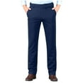 thumbnail image 1 of Tawop Mens Suit Pants ,Pant for Men Straigh Leg Mens Dress Pants Solid Color Casual Business Long Dark Blue 38, 1 of 6