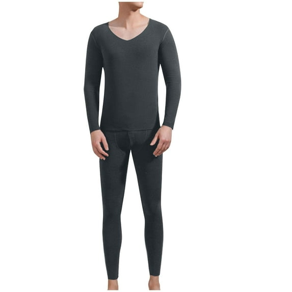 Tawop Thermal Underwear for Men Seamless Long Johns Warm Fleece Top and Bottom Set Base Layer Outfits