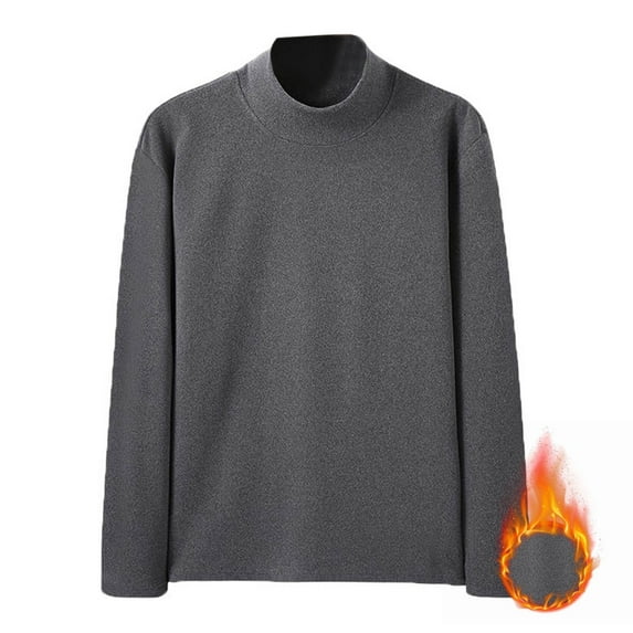 Tawop Thermal Underwear for Men Warm Crewneck Long Sleeves Tops Base Layer Outfits