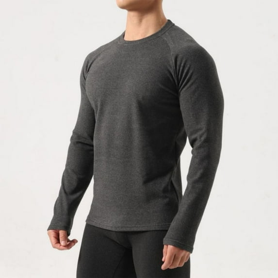 Tawop Thermal Underwear for Men Winter Gear High Strechy Warm Moisture-Wicking Tops Base Layer Outfits