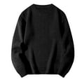 thumbnail image 1 of Tawop Mens Tshirts Crew Neck Long Sleeve Knit Pullover Solid Casual Black 3XL, 1 of 7