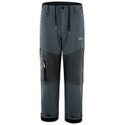 Tawop Pants for Men Outdoorsport Men'S Plus Size Stretch Waist Trousers Fleece Hiking Pants Gray 12