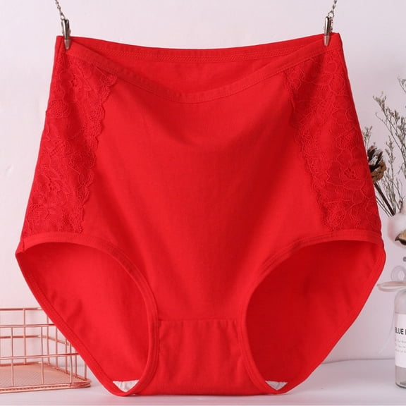 Tawop Pants for Women Womens Underwear Leak Proof Menstrual Period Panties Women Underwear Physiological Waist Pants Red 3XL