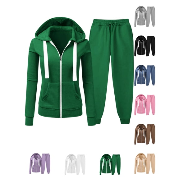 Tawop Plus Size Womens Clothes Hoodies for Women and Womens Sweatpants Sets Plus Size Loose Zip Up Hoodie Sweatshirt Sweatpants 2 Piece Sweatsuits Sets 3xl