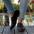 thumbnail image 1 of Tawop Women's Shoes Running Shoes for Women Casual Flat Pointy Toe Boots Black Size 4.5, 1 of 9